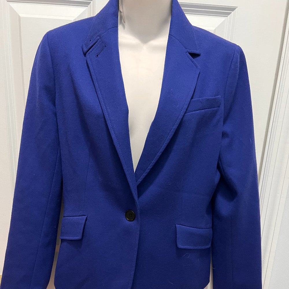 Talbots size 8 blue wool jacket